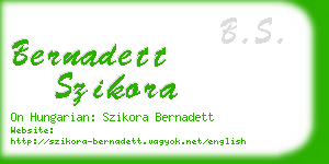 bernadett szikora business card